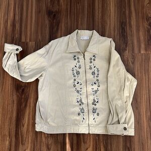 Susan Graver Beaded Zip-up Jacket